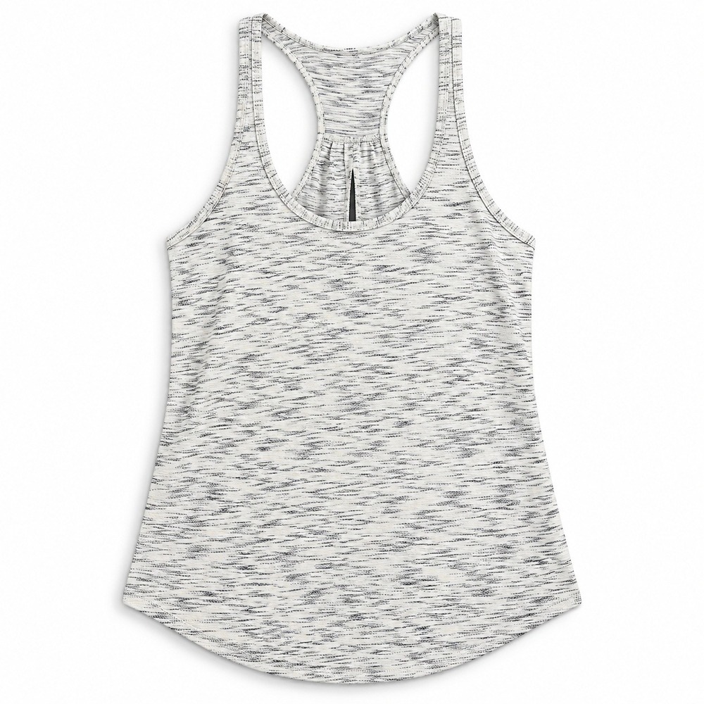Lululemon Yogi Racerback Tank Top Womens Size 10 Space Dye Black White Yoga